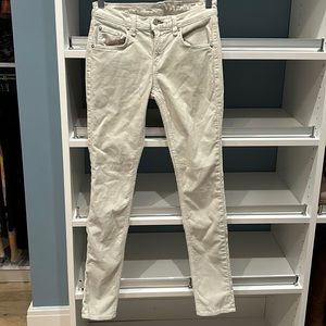 White corduroy pants from Rag and Bone in size 25.
